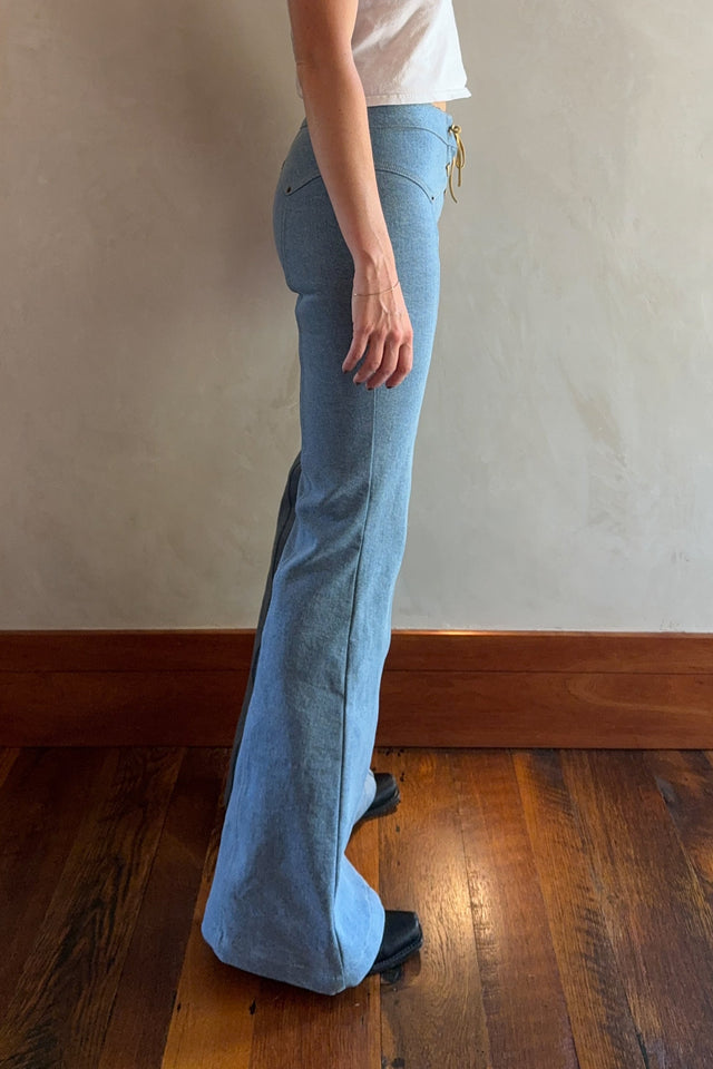 PREORDER: The Denim Lace Up Jean (Light Wash)