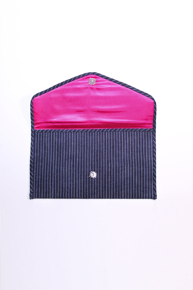 The Pinstripe Clutch