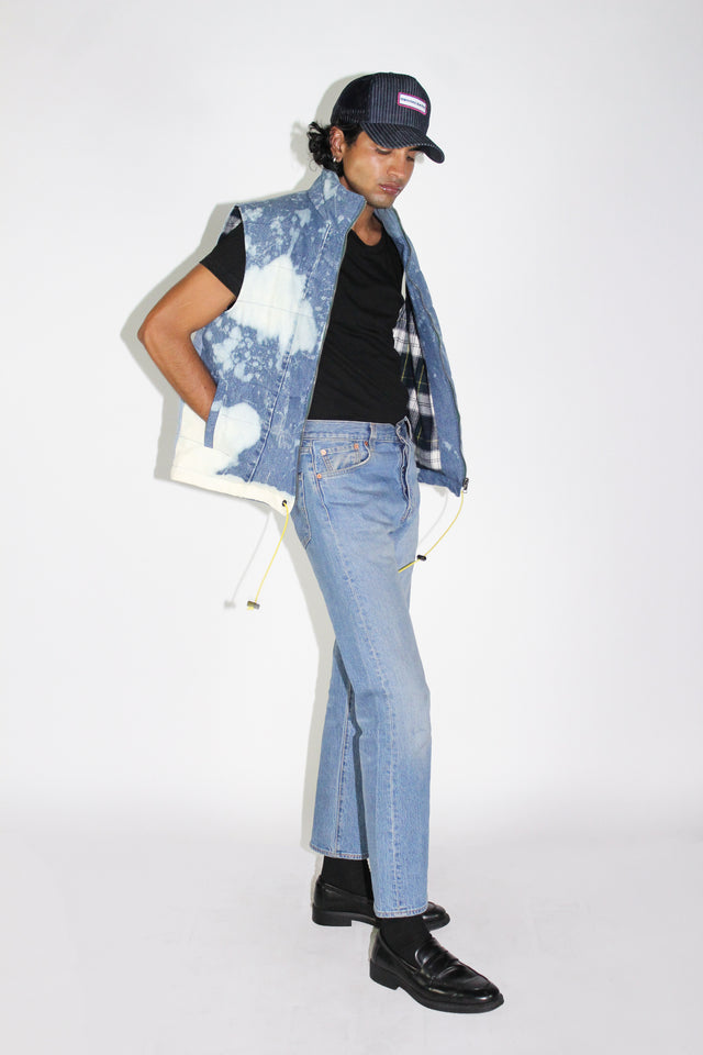 THE SPLATTER DENIM VEST