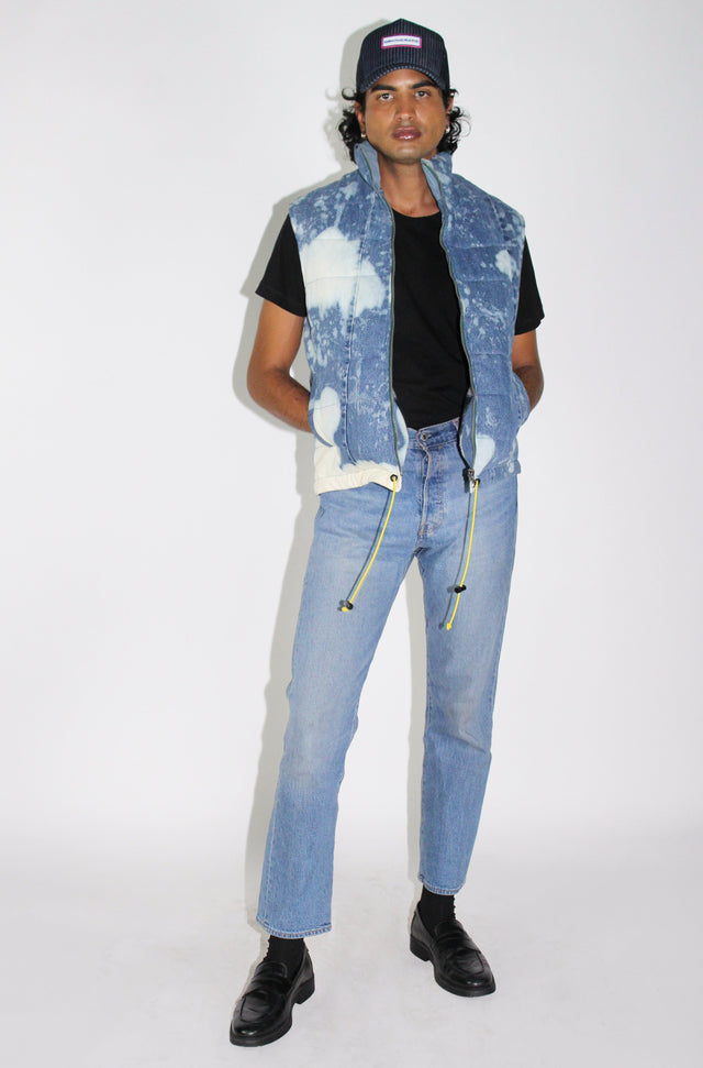 THE SPLATTER DENIM VEST