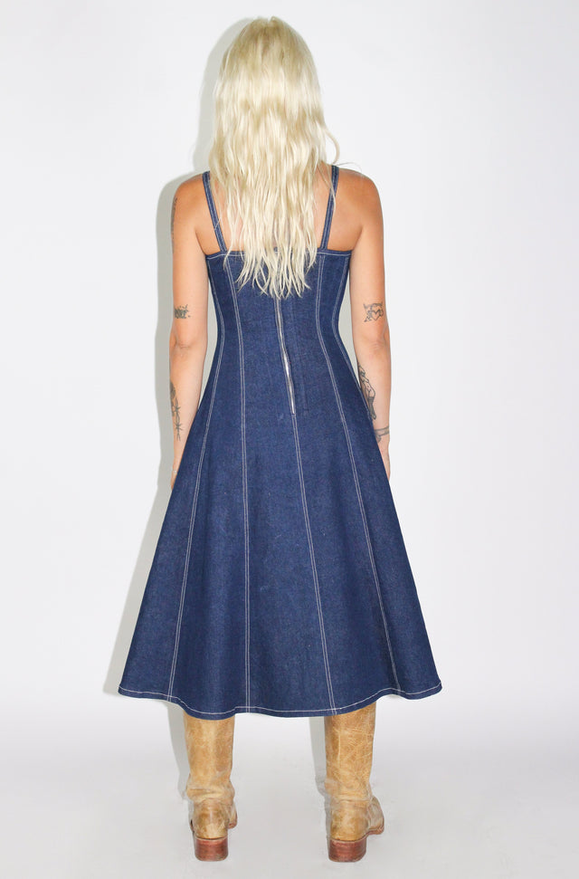 DENIM BUSTIER DRESS