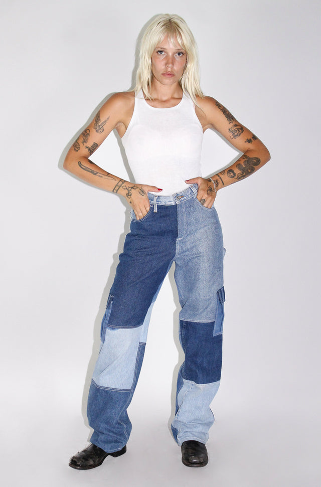 THE WOMEN'S DENIM CARGO PANT