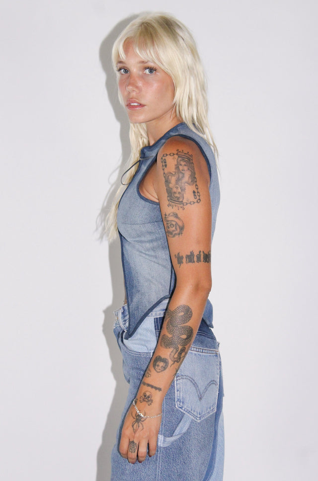 THE DENIM TEARDROP TOP