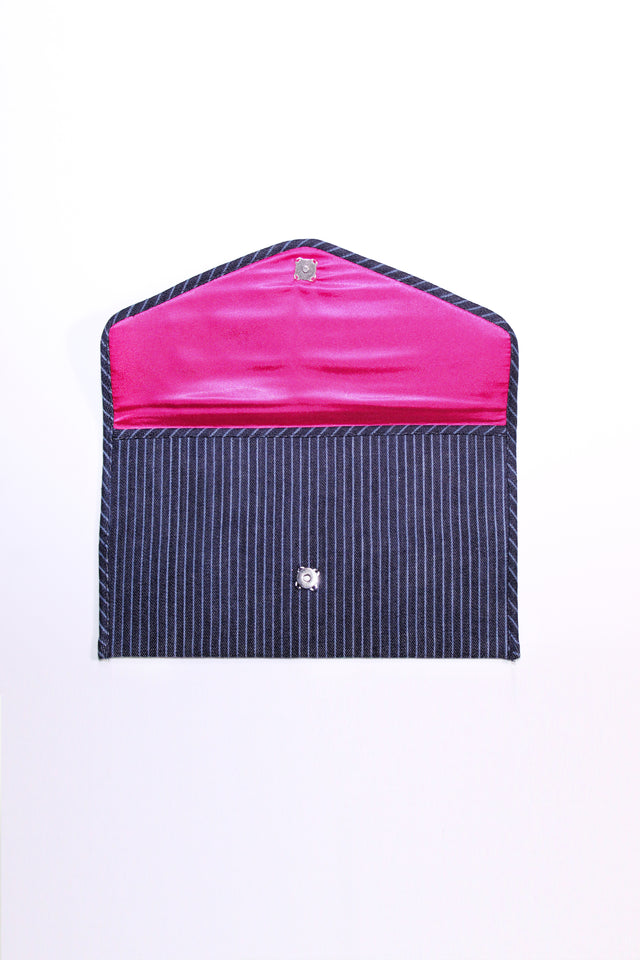 The Pinstripe Clutch