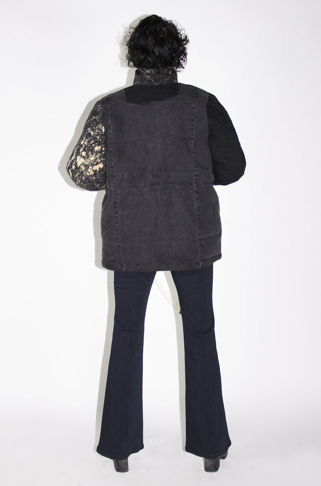 THE ACID BLACK DENIM PUFFER