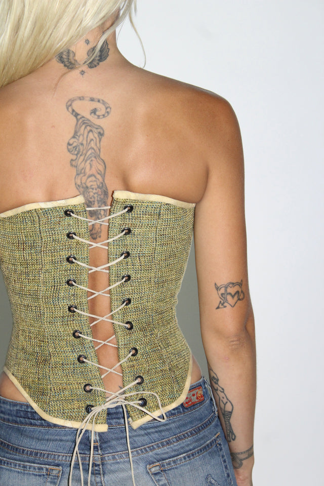 Tweed corset top - Woman