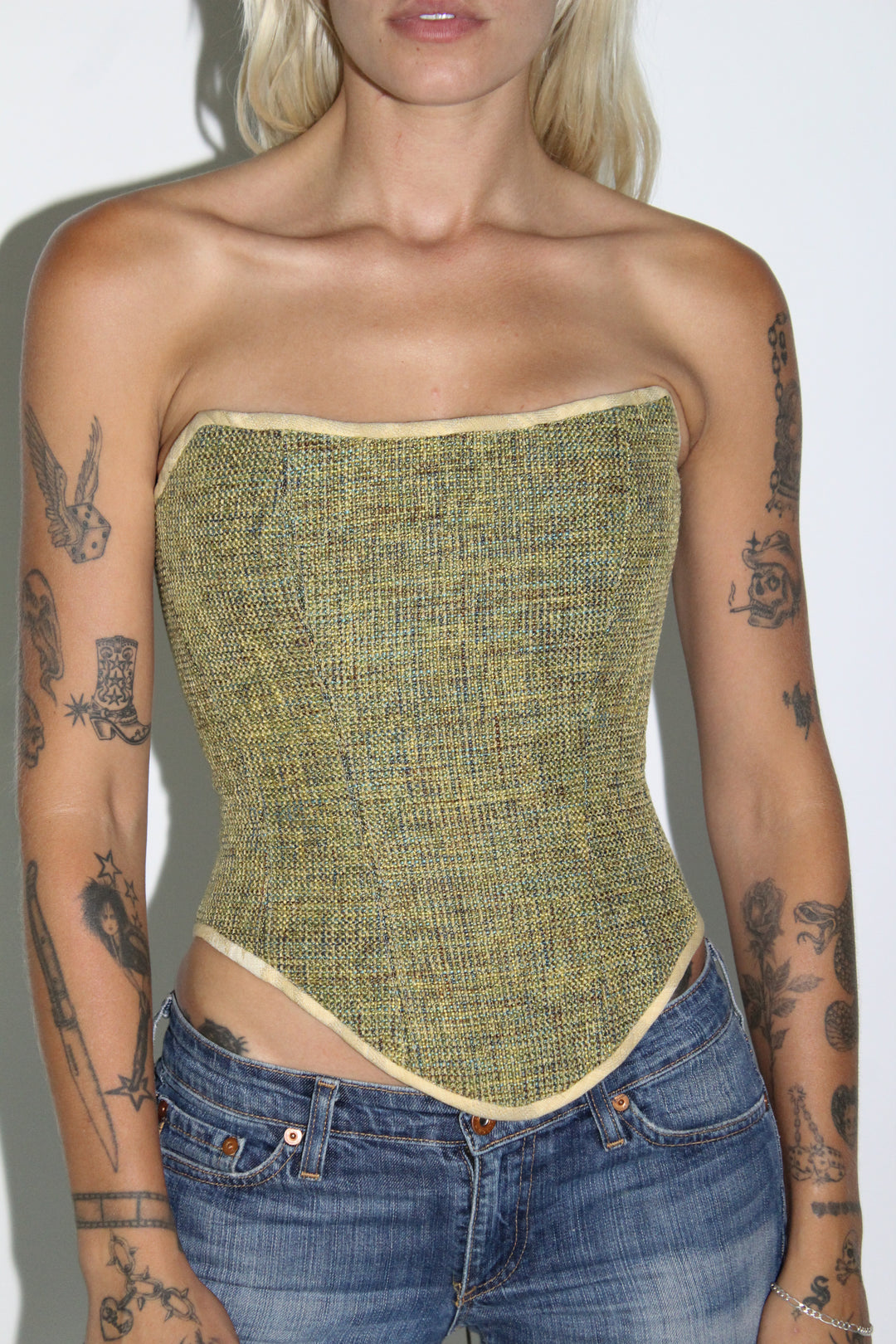 Tweed Corset Top